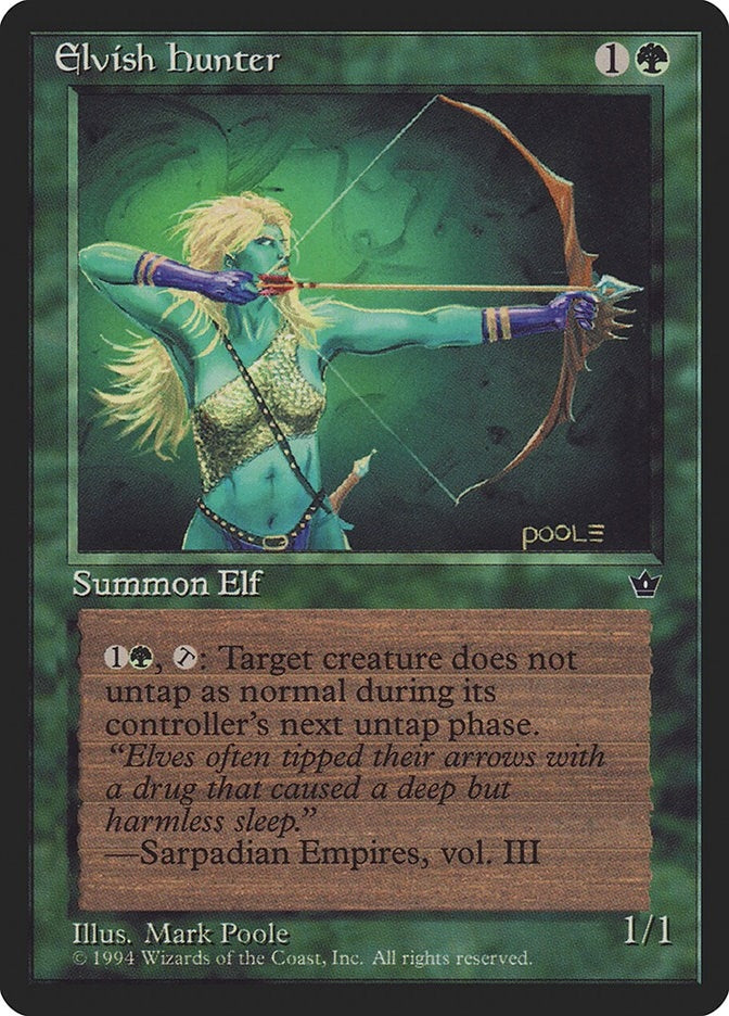 Image for Elvish Hunter (Poole) (Fallen Empires) - Magic: The Gathering