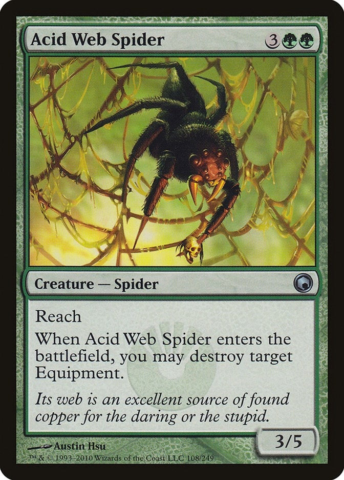 Image for Acid Web Spider (Scars of Mirrodin) (108) - Magic: The Gathering