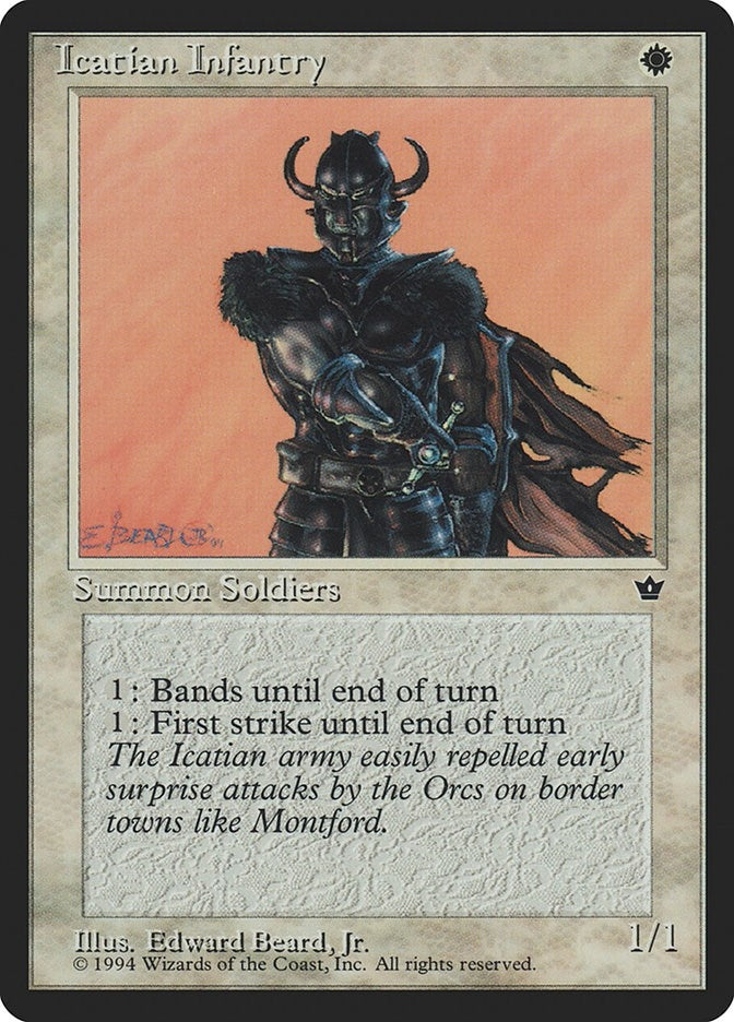 Image for Icatian Infantry (Beard, Jr.) (Fallen Empires) - Magic: The Gathering