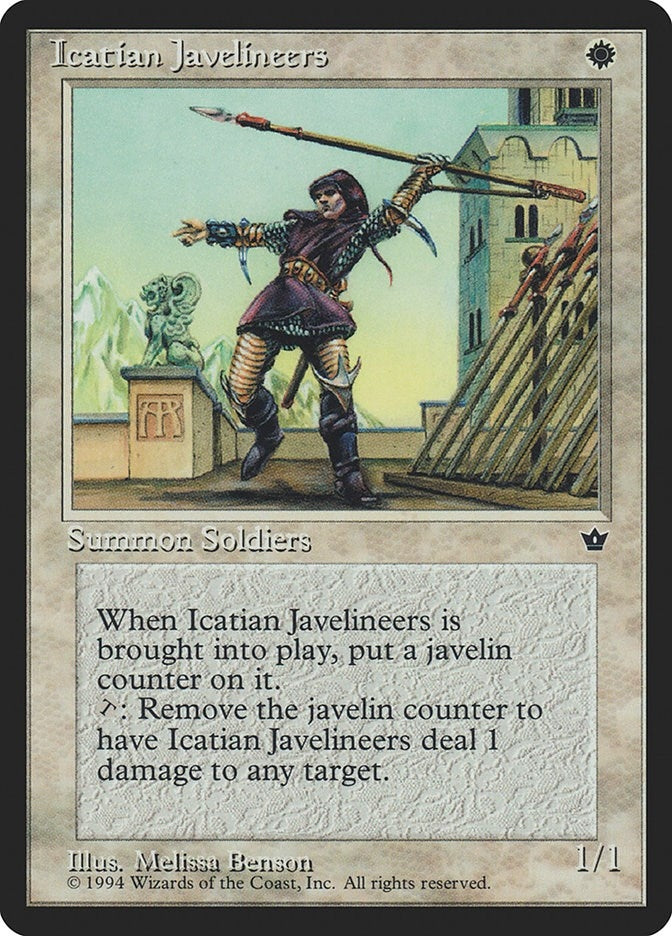 Image for Icatian Javelineers (Benson) (Fallen Empires) - Magic: The Gathering