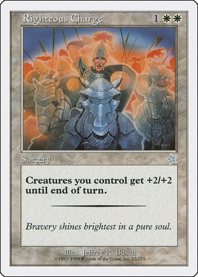 Image for Righteous Charge (Starter 1999) (22) - Magic: The Gathering