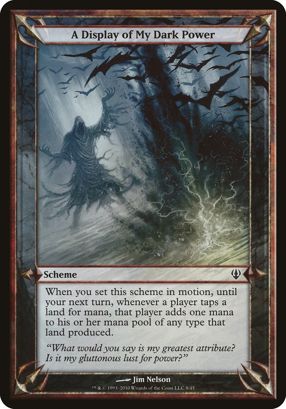 Image for A Display of My Dark Power (Archenemy) (Oversize Cards) - Magic: The Gathering