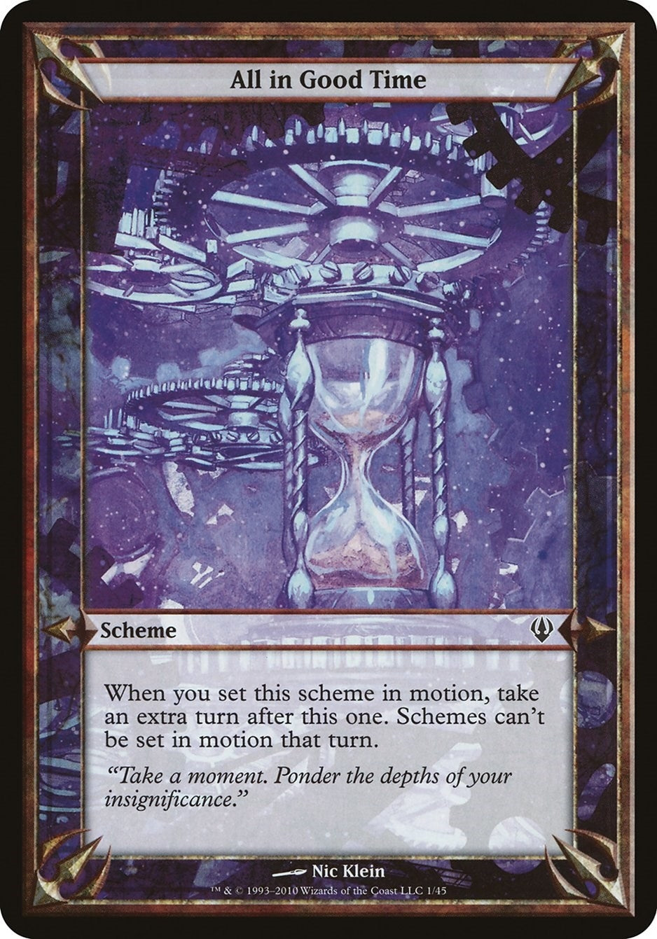 Image for All in Good Time (Archenemy) (Oversize Cards) - Magic: The Gathering
