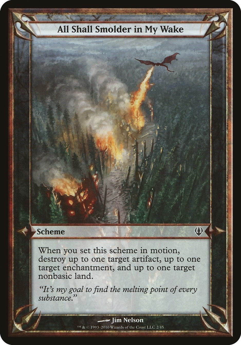 Image for All Shall Smolder in My Wake (Archenemy) (Oversize Cards) - Magic: The Gathering