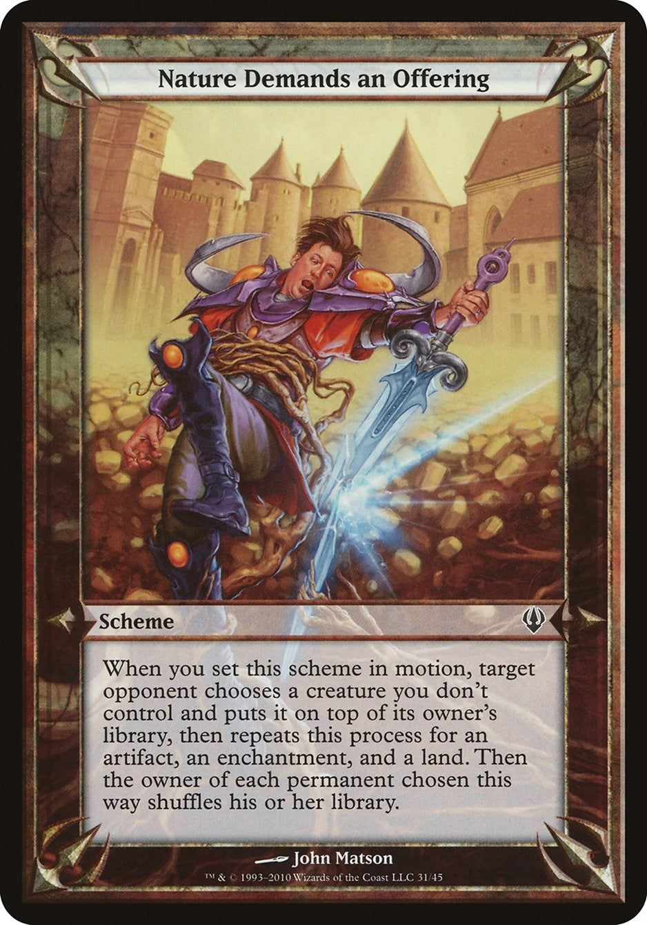 Image for Nature Demands an Offering (Archenemy) (Oversize Cards) - Magic: The Gathering