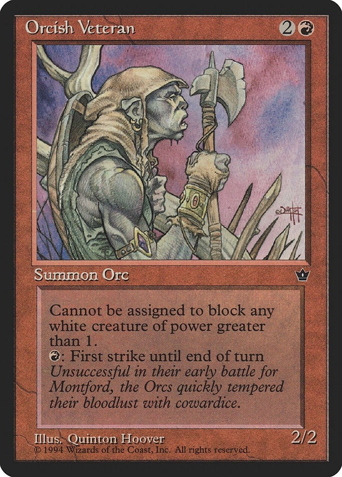 Image for Orcish Veteran (Hoover) (Fallen Empires) - Magic: The Gathering