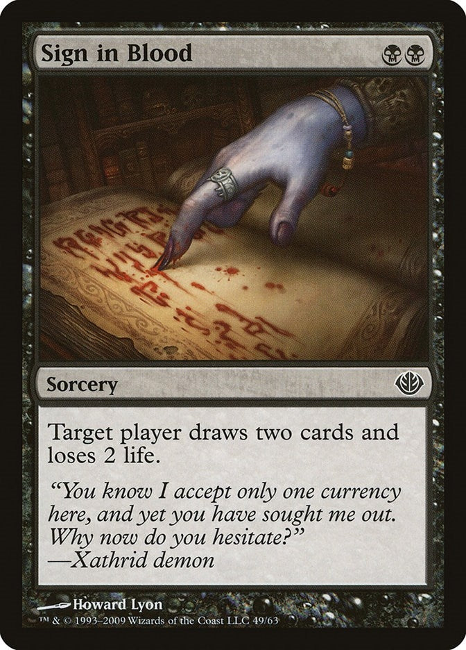Image for Sign in Blood (Duel Decks: Garruk vs. Liliana) (49) - Magic: The Gathering
