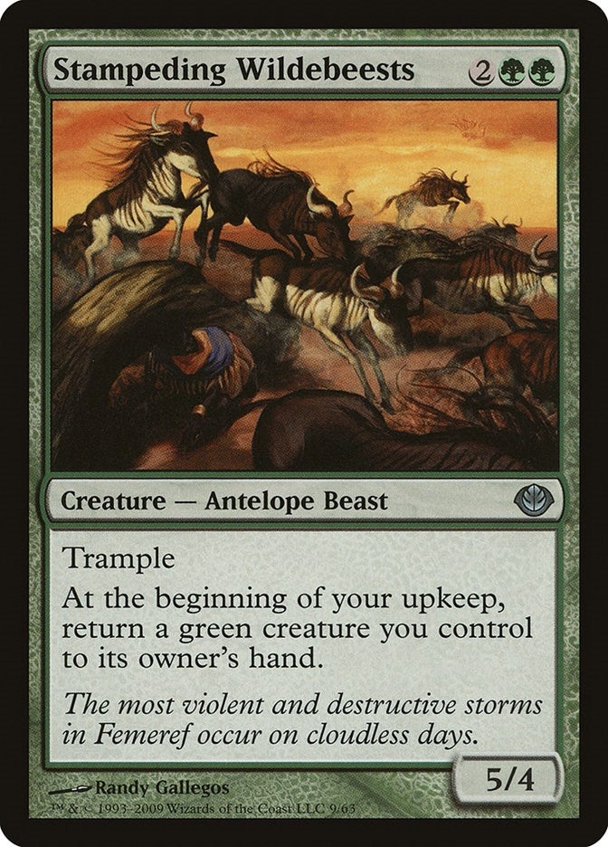 Image for Stampeding Wildebeests (Duel Decks: Garruk vs. Liliana) (9) - Magic: The Gathering