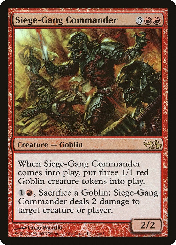 Image for Siege-Gang Commander (Duel Decks: Elves vs. Goblins) (32) - Magic: The Gathering