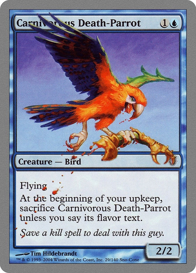 Image for Carnivorous Death-Parrot (Unhinged) (29) - Magic: The Gathering