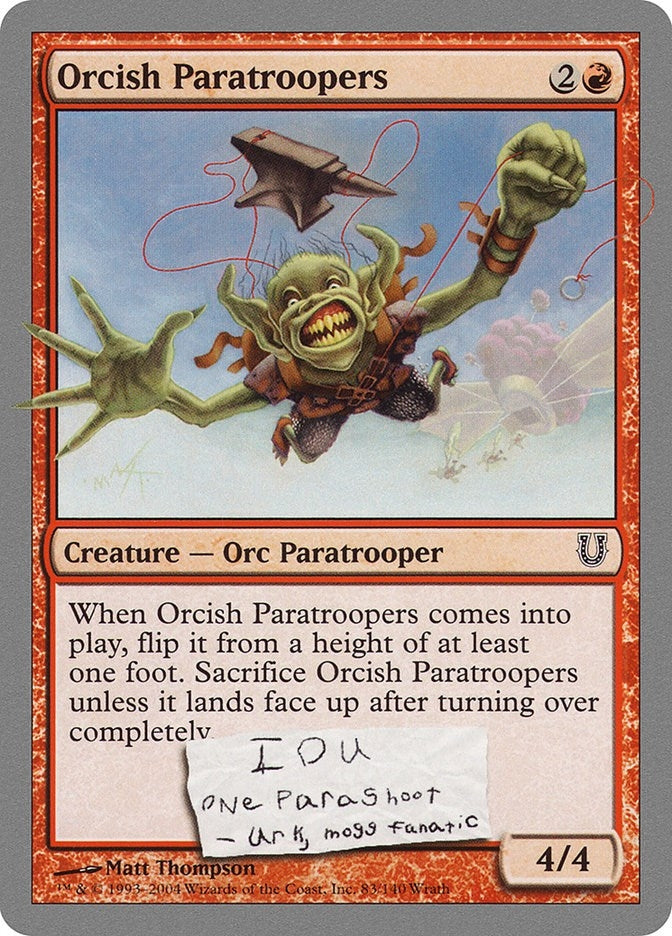 Image for Orcish Paratroopers (Unhinged) (83) - Magic: The Gathering