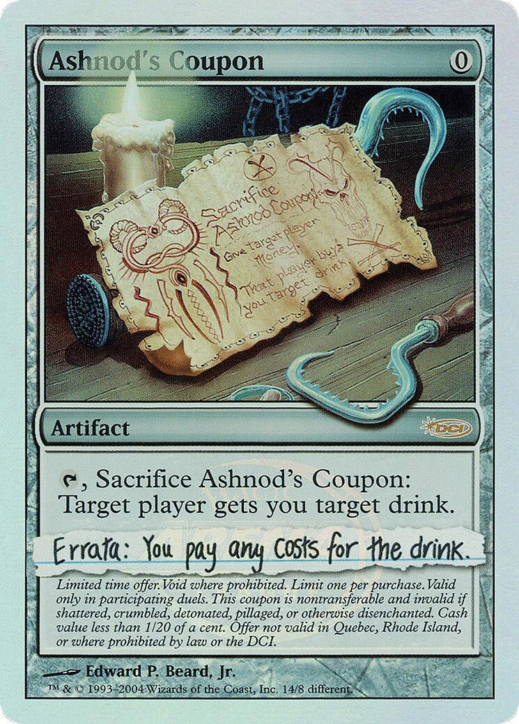 Image for Ashnod's Coupon (Arena Promos) (14) - Magic: The Gathering
