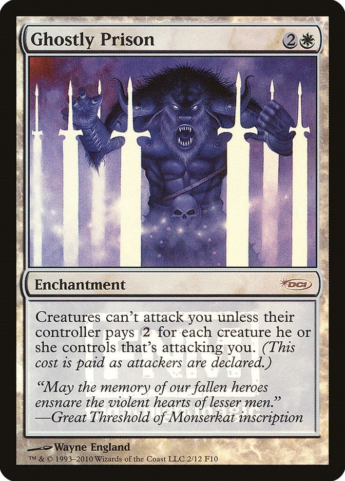 Image for Ghostly Prison (FNM Promos) (2) - Magic: The Gathering