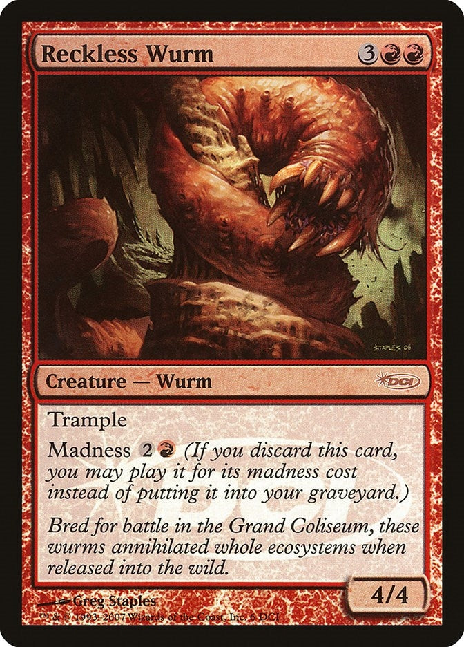 Image for Reckless Wurm (WPN & Gateway Promos) (6) - Magic: The Gathering