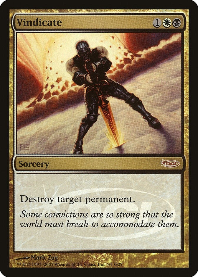 Image for Vindicate (2007) (Judge Promos) (4) - Magic: The Gathering