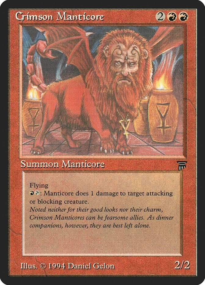 Image for Crimson Manticore (Legends) - Magic: The Gathering