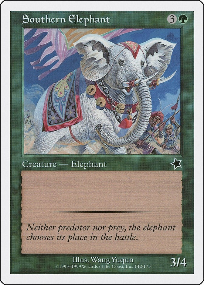 Image for Southern Elephant (Starter 1999) (142) - Magic: The Gathering