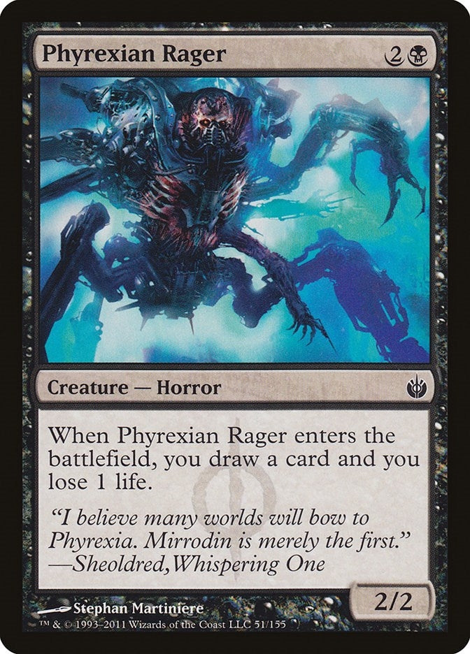 Image for Phyrexian Rager (Mirrodin Besieged) (51) - Magic: The Gathering