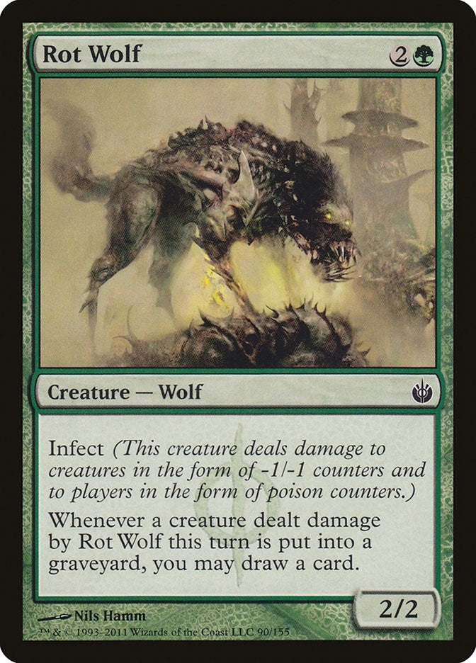 Image for Rot Wolf (Mirrodin Besieged) (90) - Magic: The Gathering