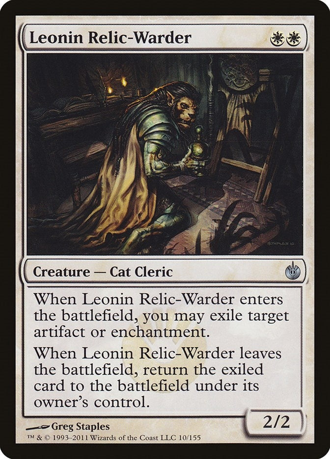 Image for Leonin Relic-Warder (Mirrodin Besieged) (10) - Magic: The Gathering