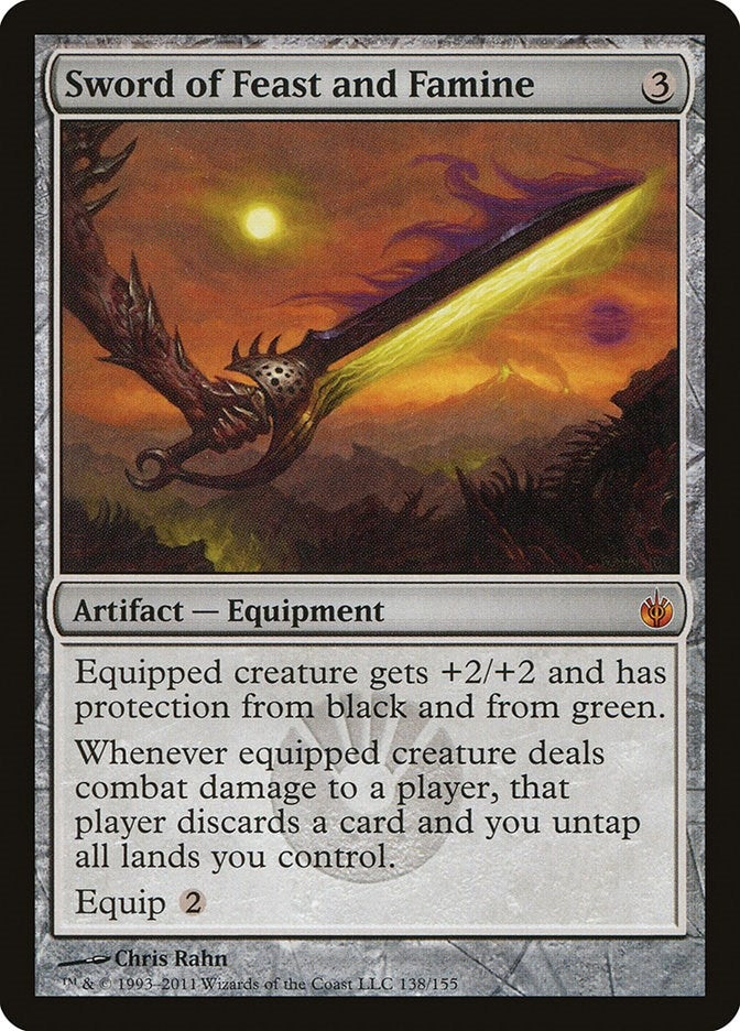 Image for Sword of Feast and Famine (Mirrodin Besieged) (138) - Magic: The Gathering