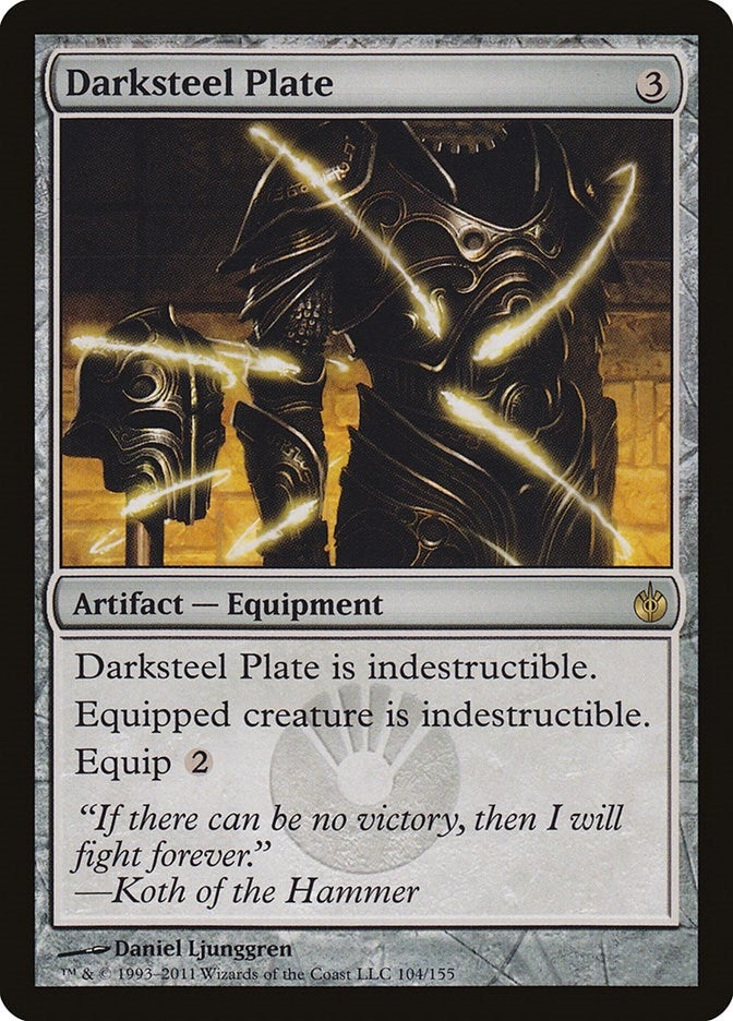 Image for Darksteel Plate (Mirrodin Besieged) (104) - Magic: The Gathering