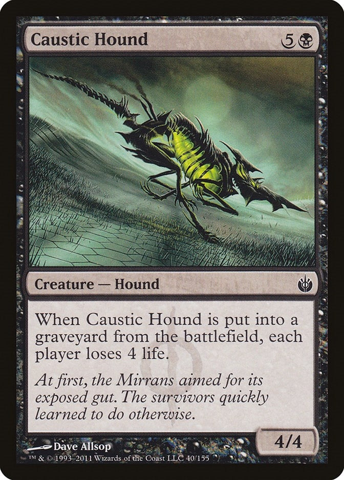 Image for Caustic Hound (Mirrodin Besieged) (40) - Magic: The Gathering