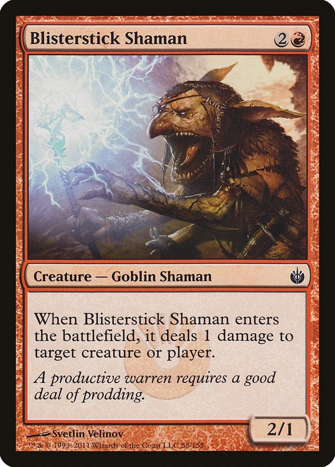 Image for Blisterstick Shaman (Mirrodin Besieged) (58) - Magic: The Gathering