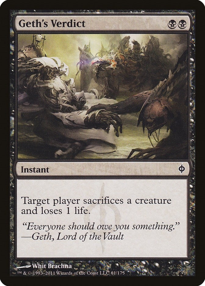 Image for Geth's Verdict (New Phyrexia) (61) - Magic: The Gathering