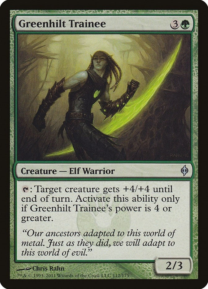 Image for Greenhilt Trainee (New Phyrexia) (112) - Magic: The Gathering