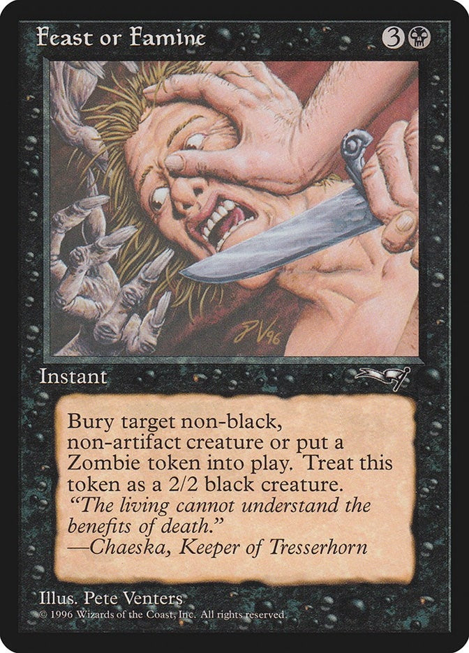 Image for Feast or Famine (Knife) (Alliances) (9) - Magic: The Gathering