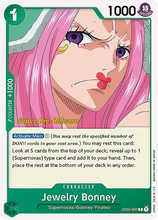 Image for Jewelry Bonney (Super Pre-Release Starter Deck 2: Worst Generation) (ST02-007) - One Piece Card Game