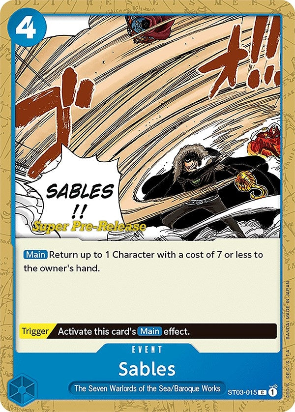 Image for Sables (Super Pre-Release Starter Deck 3: The Seven Warlords of the Sea) (ST03-015) - One Piece Card Game