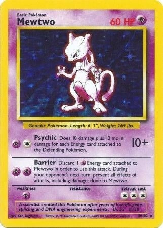 Image for Mewtwo (Base Set) (010/102) - Pokemon