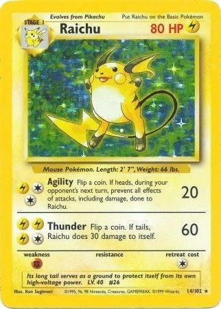 Image for Raichu (Base Set) (014/102) - Pokemon