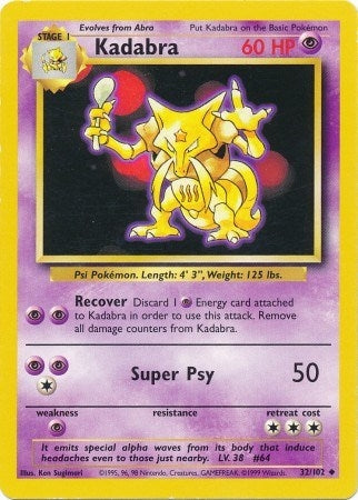 Image for Kadabra (Base Set) (032/102) - Pokemon