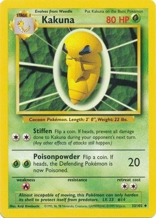 Image for Kakuna (Base Set) (033/102) - Pokemon