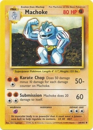 Image for Machoke (Base Set) (034/102) - Pokemon