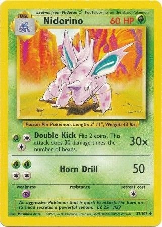 Image for Nidorino (Base Set) (037/102) - Pokemon