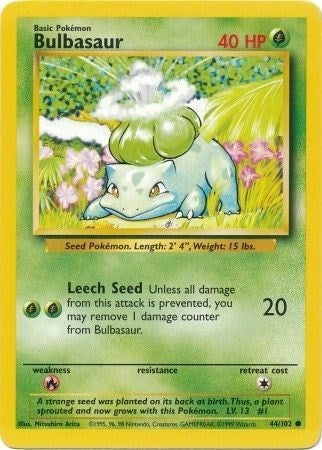 Image for Bulbasaur (Base Set) (044/102) - Pokemon