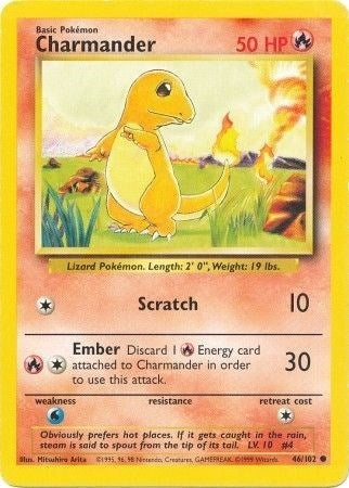 Image for Charmander (Base Set) (046/102) - Pokemon