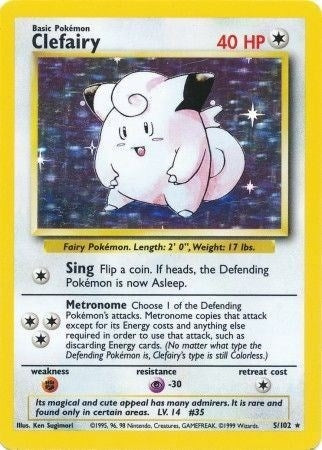 Image for Clefairy (Base Set) (005/102) - Pokemon