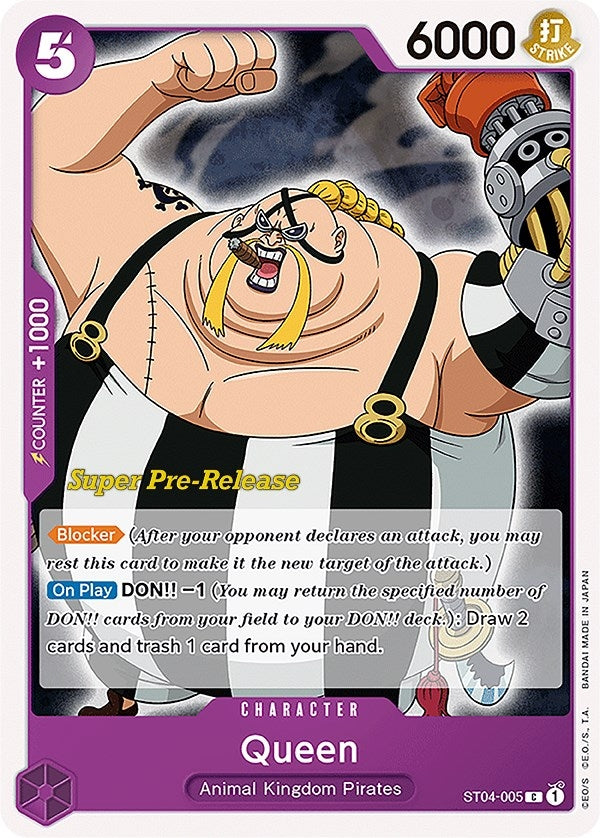 Image for Queen (Super Pre-Release Starter Deck 4: Animal Kingdom Pirates) (ST04-005) - One Piece Card Game
