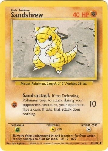Image for Sandshrew (Base Set) (062/102) - Pokemon