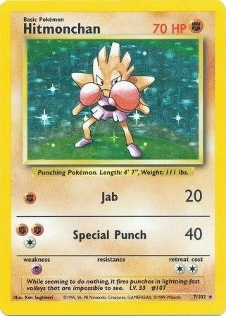 Image for Hitmonchan (Base Set) (007/102) - Pokemon