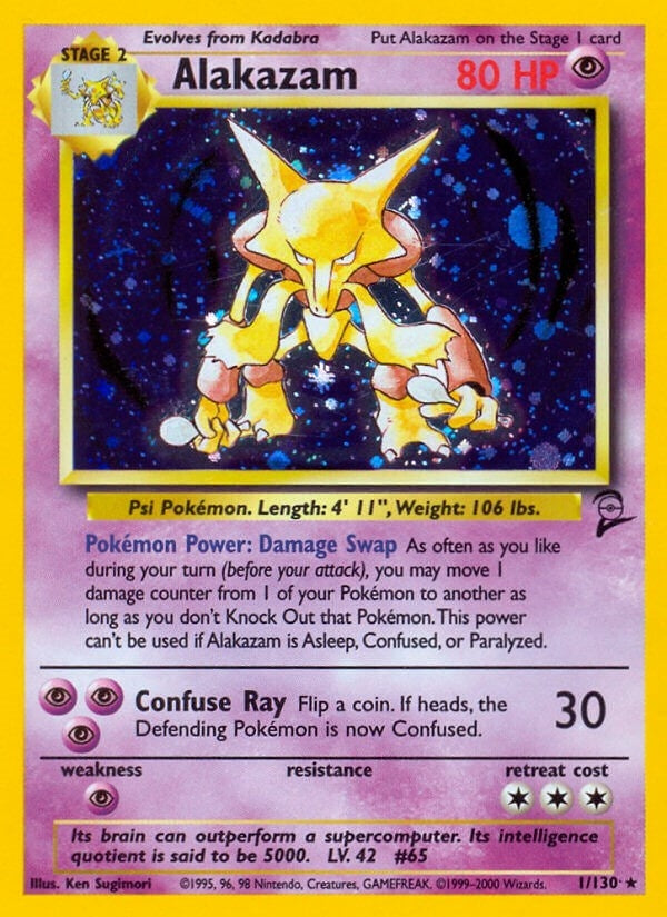 Image for Alakazam (Base Set 2) (001/130) - Pokemon