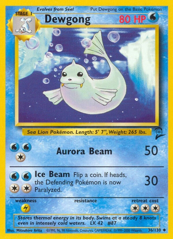 Image for Dewgong (Base Set 2) (036/130) - Pokemon