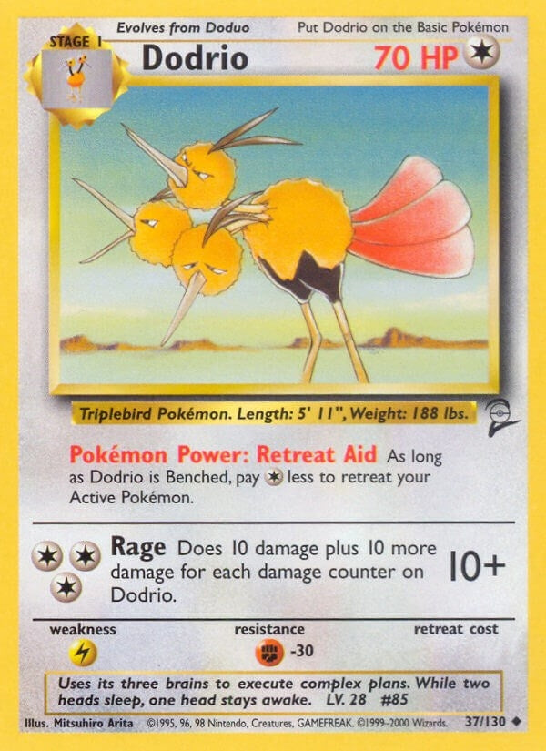 Image for Dodrio (Base Set 2) (037/130) - Pokemon
