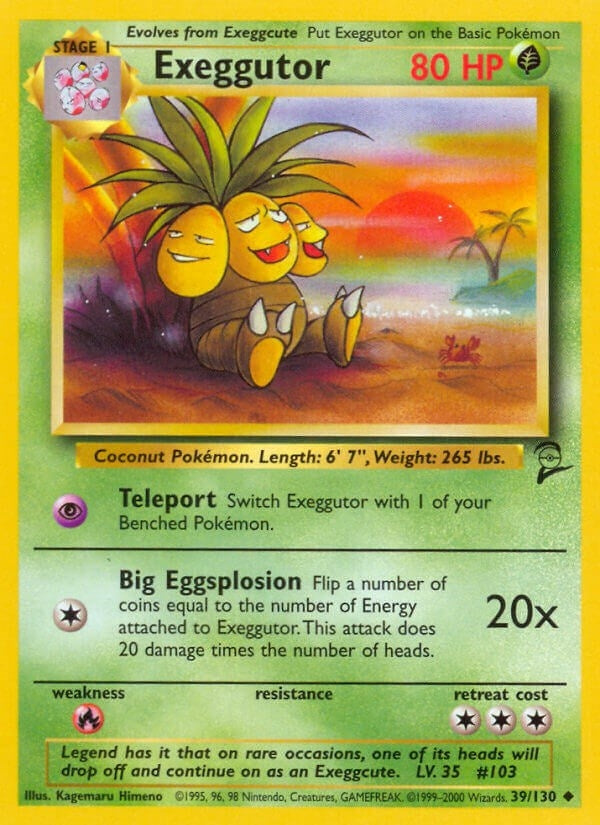 Image for Exeggutor (Base Set 2) (039/130) - Pokemon
