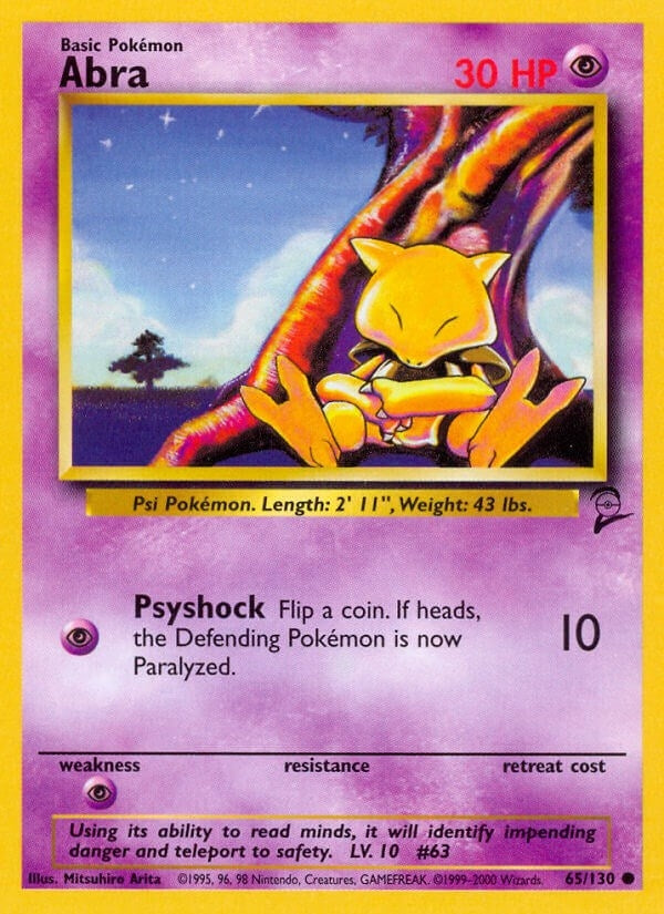 Image for Abra (Base Set 2) (065/130) - Pokemon